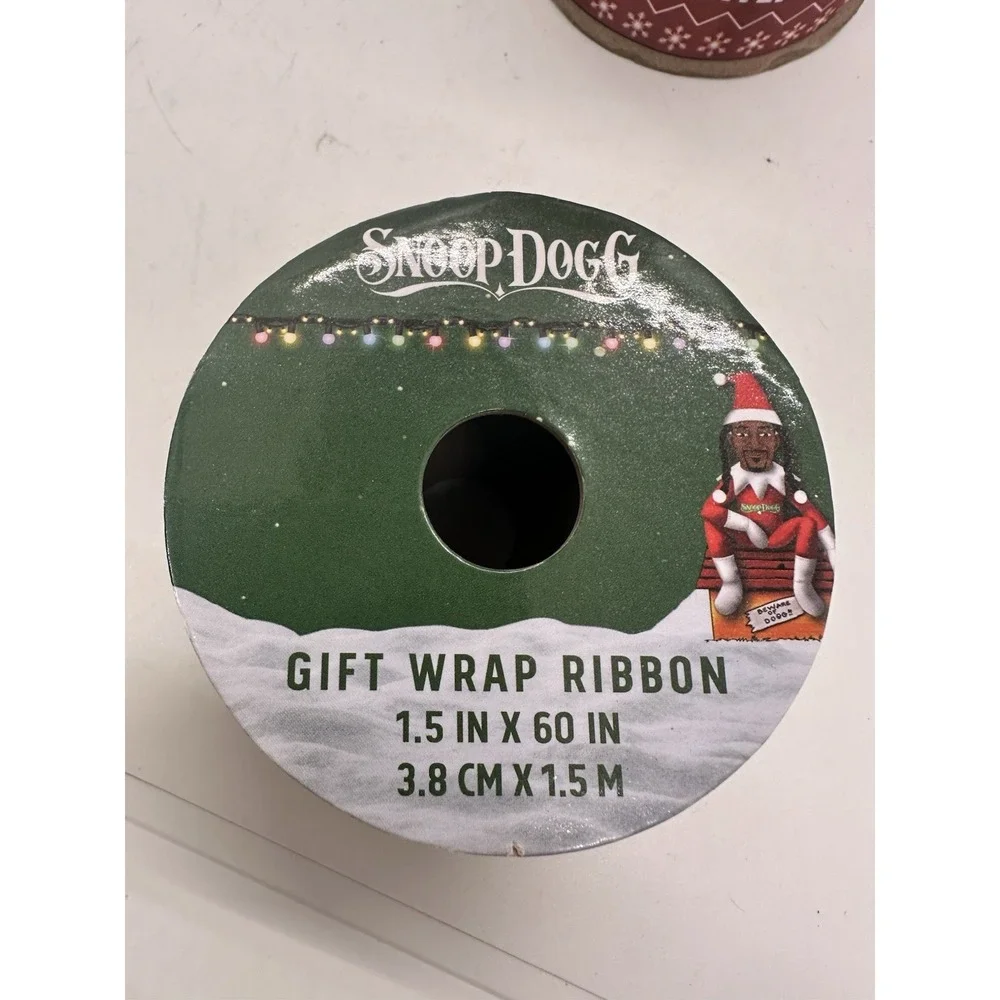 Snoop Dogg Holiday Gift Wrap Ribbon Lot of 6 Christmas‎ Rap Hip Hop Dogg Supply